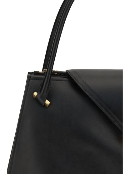 Versace Large Severine Shoulder Bag - Black/Vibrated Gold