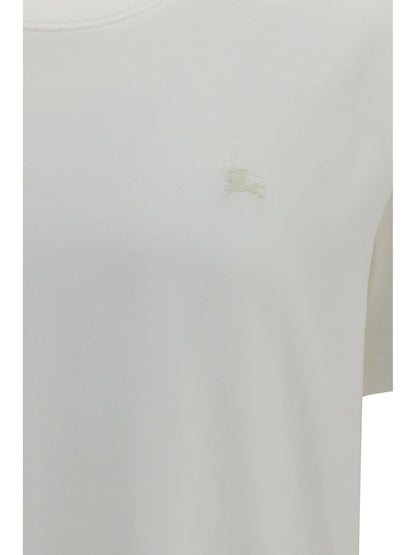 Burberry Cotton T-shirt with embroidered logo - Chalk