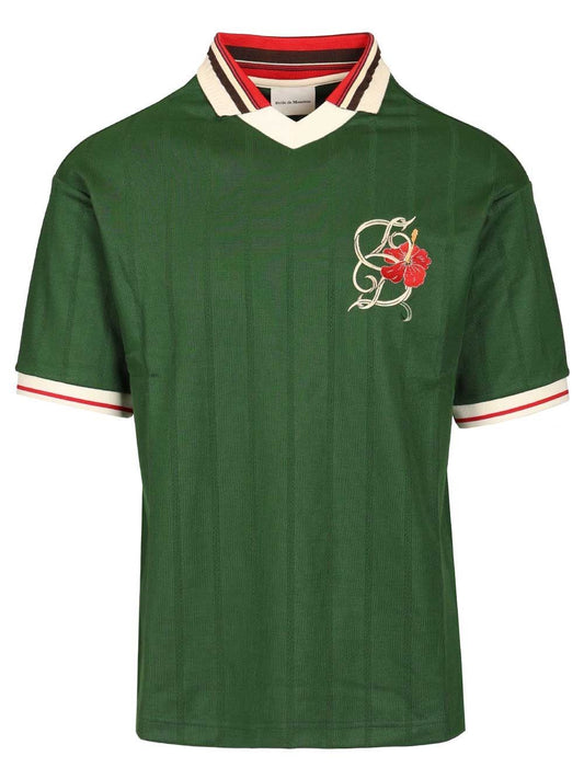 Drole De Monsieur "D Hibiscus" Polo Shirt - Green