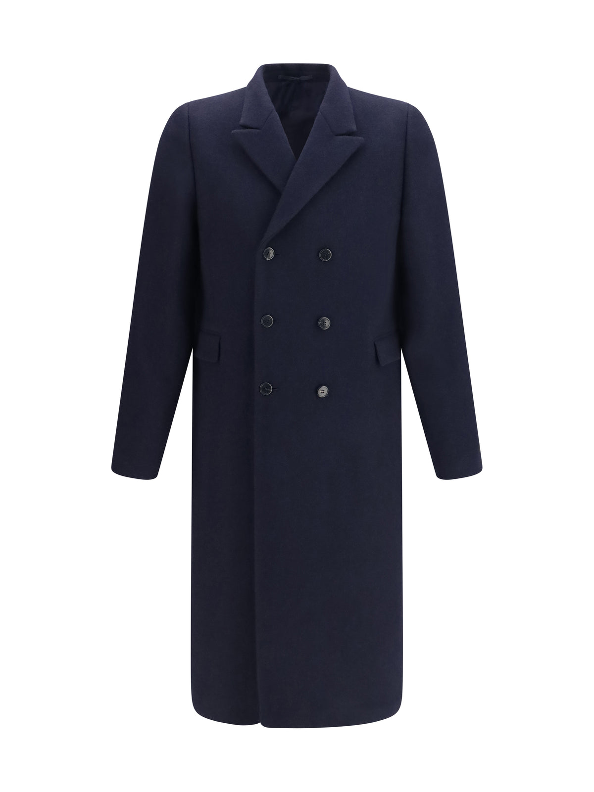 Prada Double-breasted Shetland wool Coat - Bleu