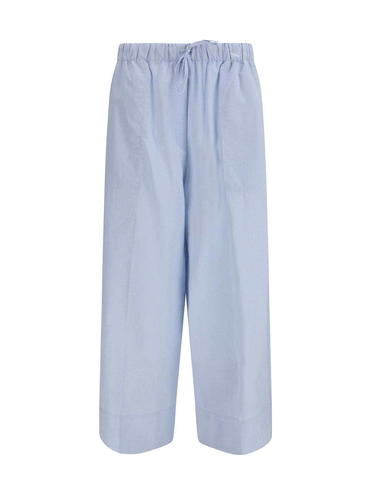 Toteme Cotton and linen blend palazzo Pants - Sky