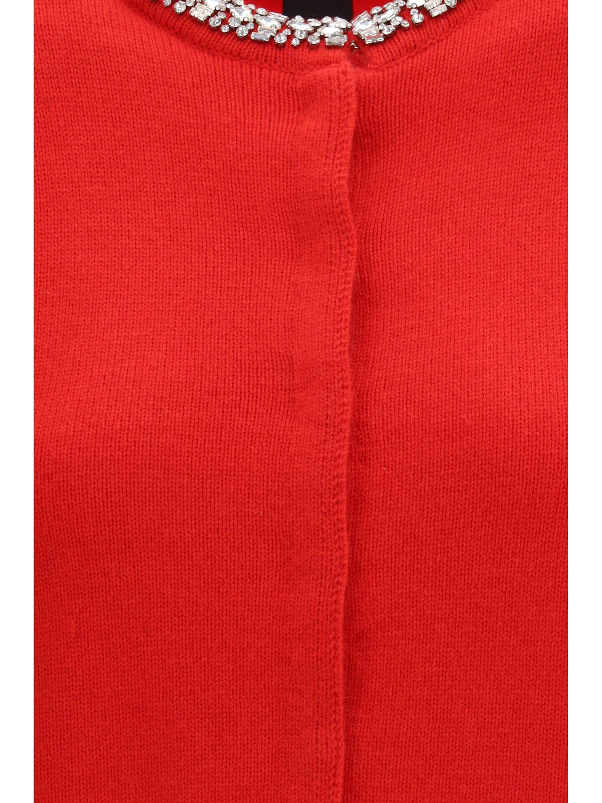 Pinko Colonia Cardigan with jewel collar - Red Ibisco