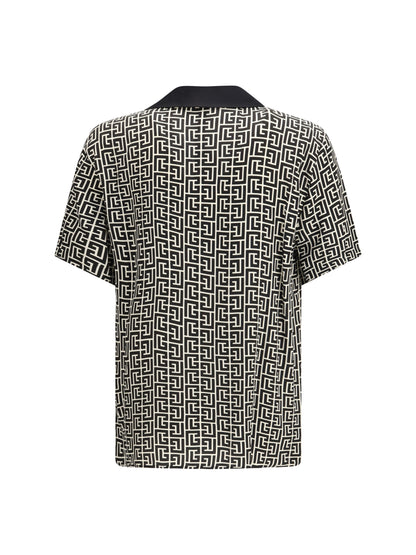BALMAIN Monogram-print pajama Shirt
