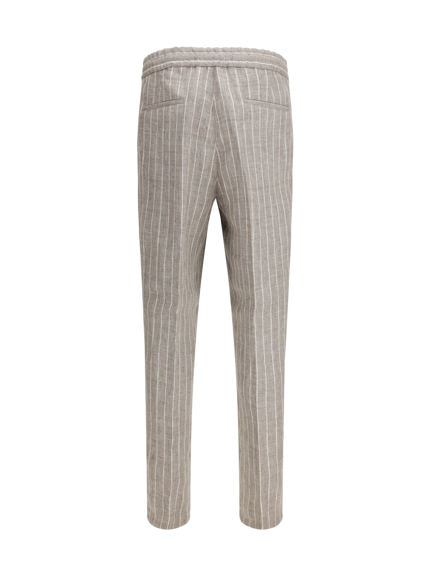 BRUNELLO CUCINELLI Linen Pinstriped Twill Pants