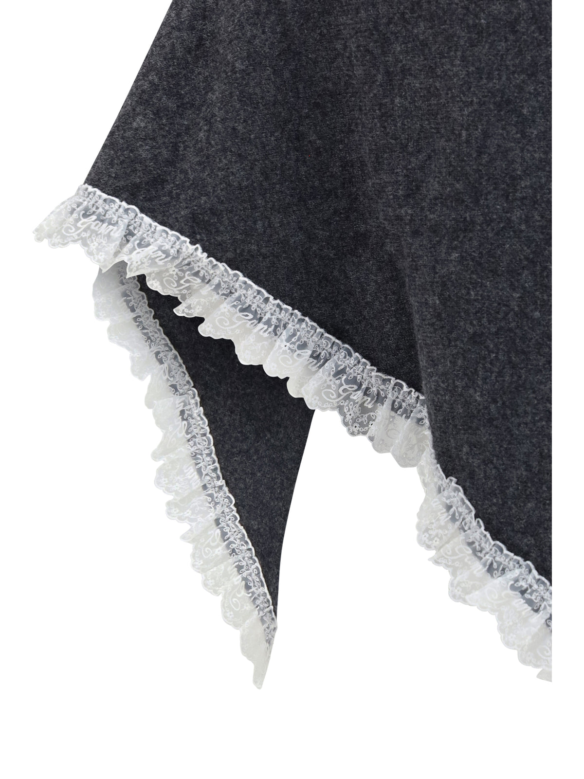 Ganni Openwork wool Cape - Phantom