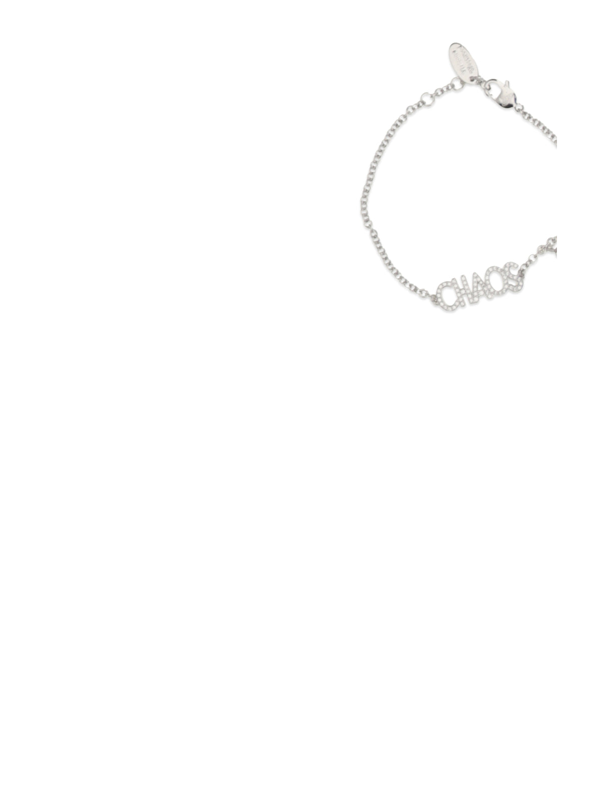 Vivienne Westwood Chaos Bracelet - Platinum / White Cz