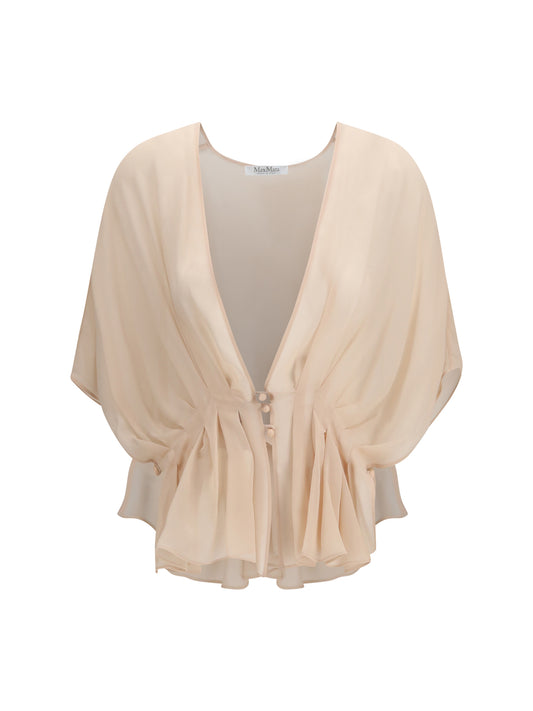 MAX MARA Cape-Style Silk Shirt