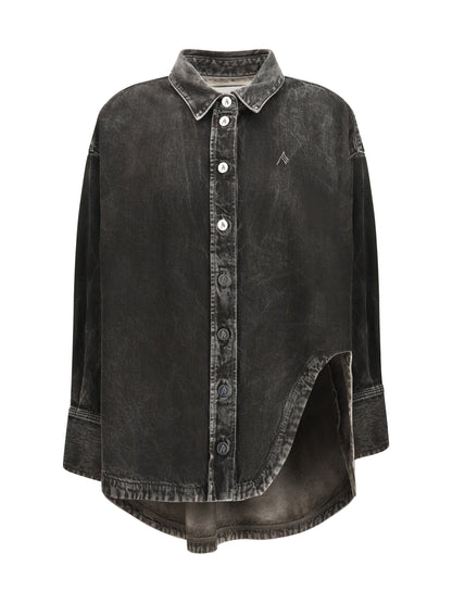 The Attico Denim Shirt - Black/White