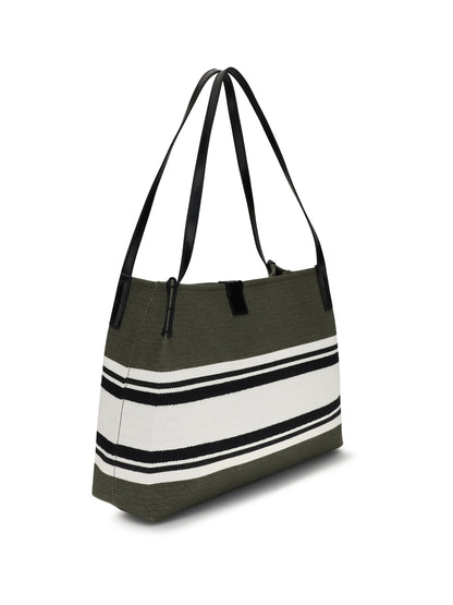 BALMAIN Medium canvas and leather Release Tote