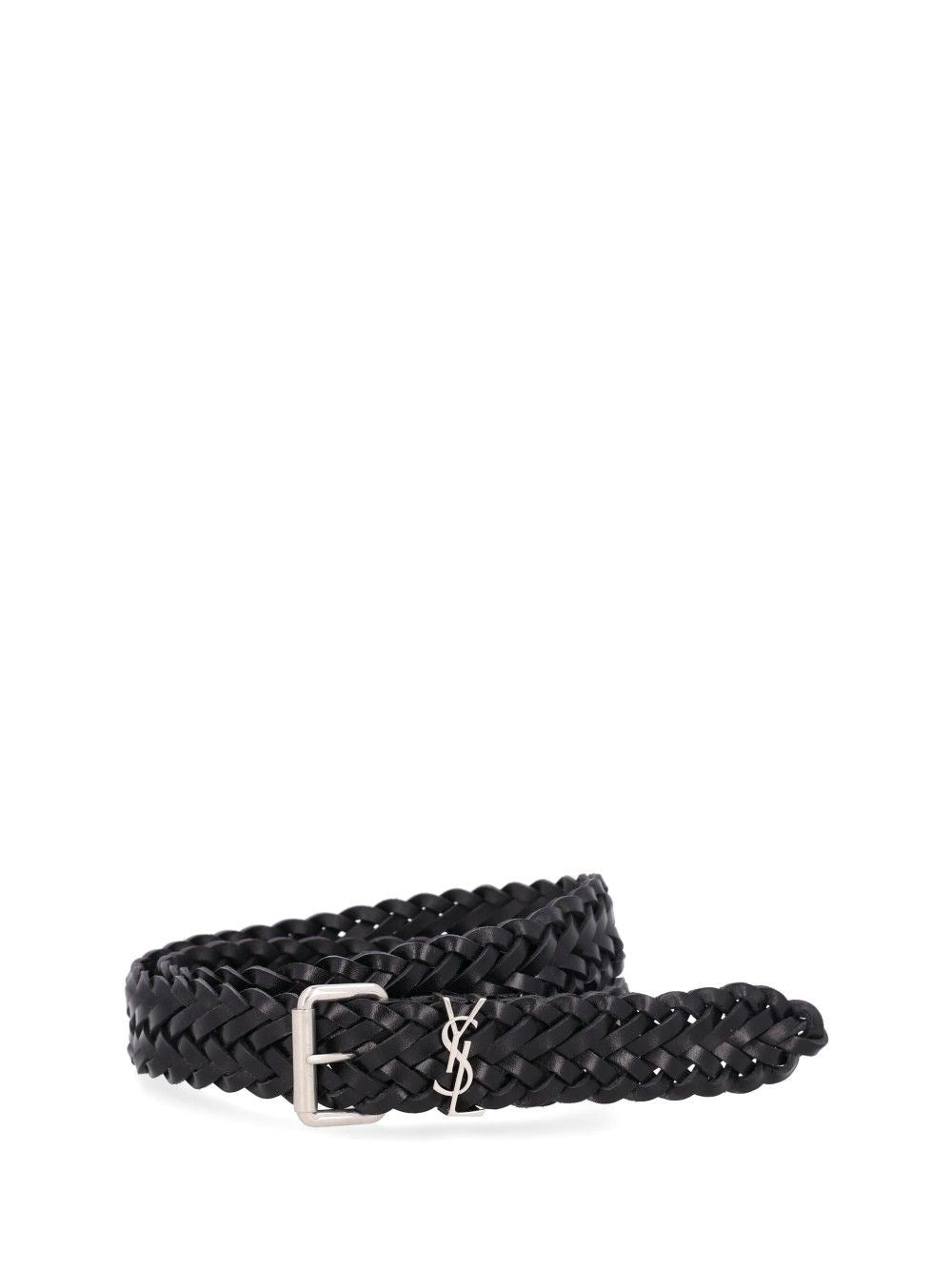 Saint Laurent Woven Belt - Black