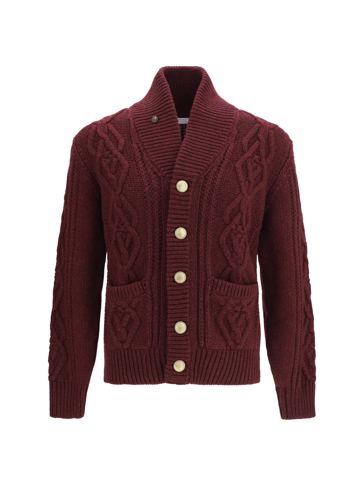 Brunello Cucinelli Cable-knit cashmere Cardigan - Deep Purple
