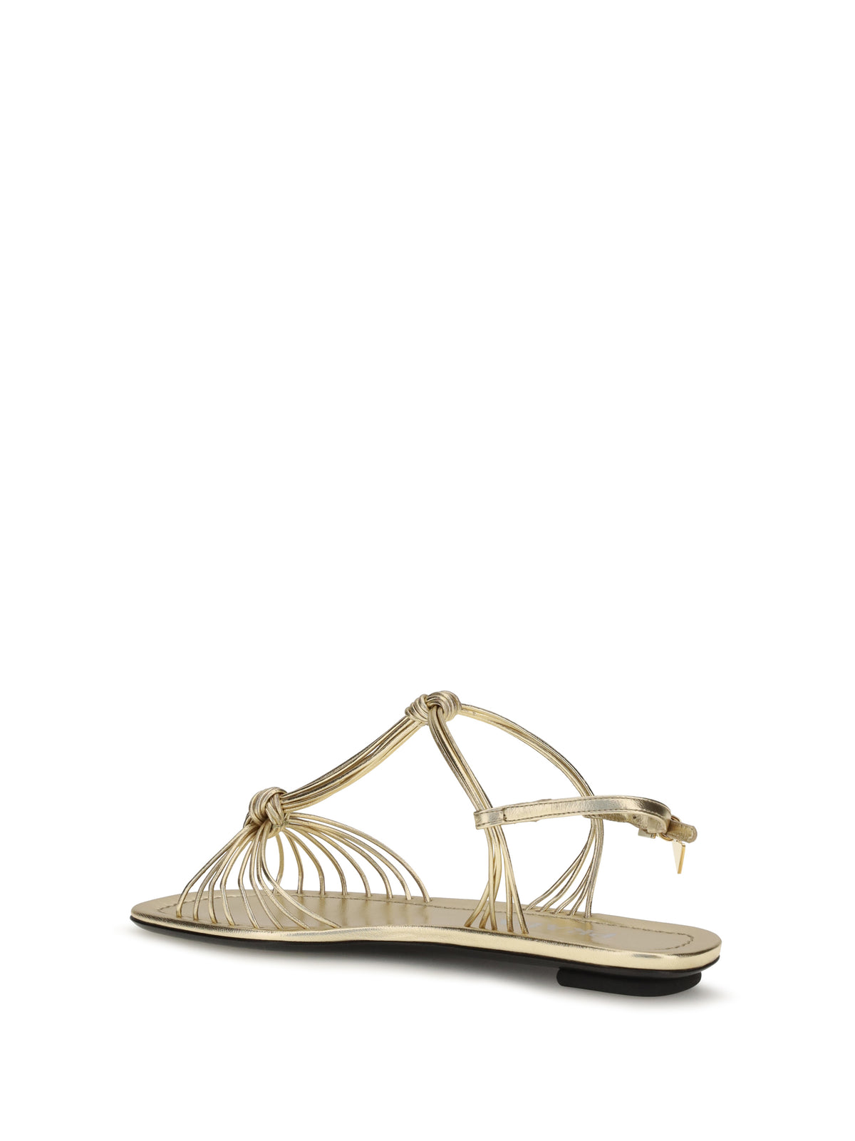 Prada Mordoré nappa Sandals - Platino