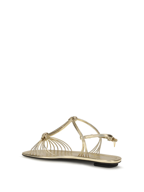 Prada Mordoré nappa Sandals - Platino