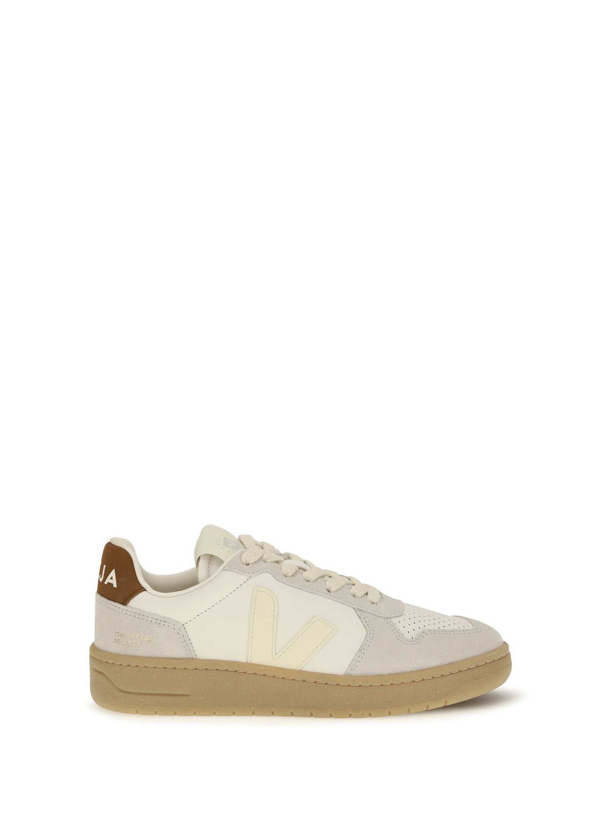 Veja V-82 leather Sneakers - Pure_calcaire_cognac