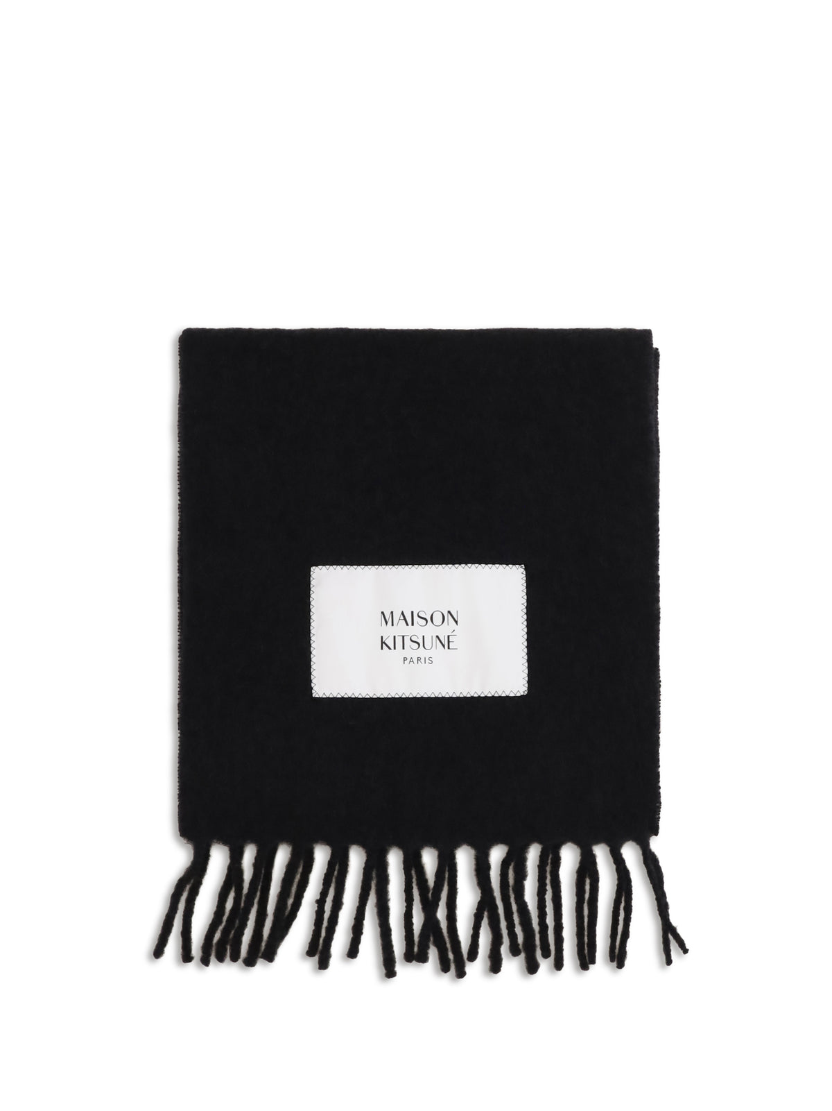 Maison Kitsuné Baby alpaca Scarf - Black