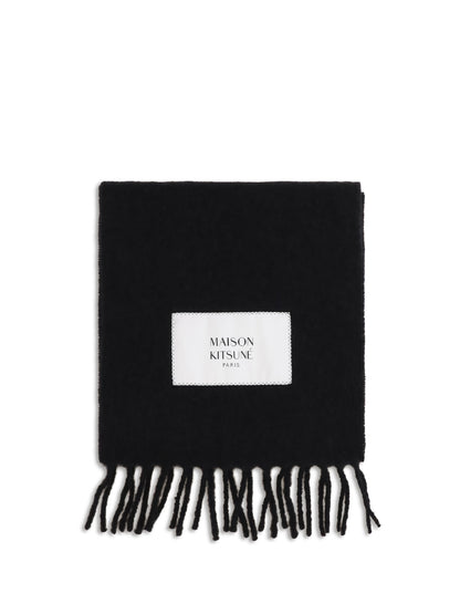 Maison Kitsuné Baby alpaca Scarf - Black