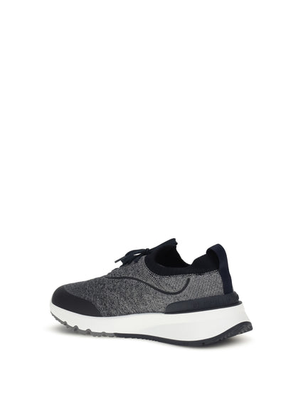 BRUNELLO CUCINELLI Techno cotton knit Sneakers runners