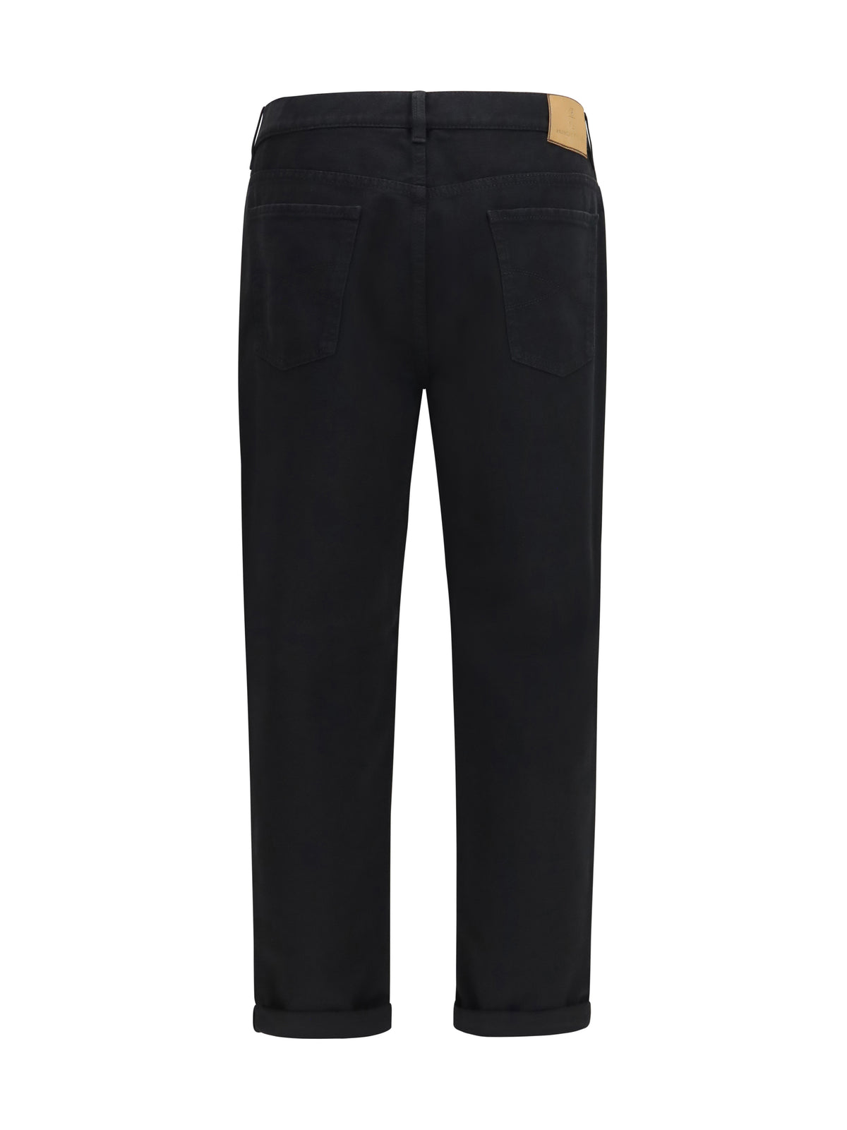 Brunello Cucinelli Garment-dyed five-pocket denim Pants - Black