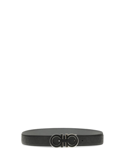 FERRAGAMO Reversible and adjustable Gancini Belt