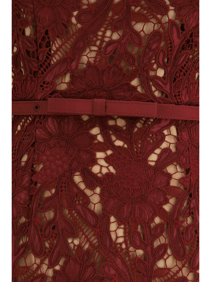 SELF-PORTRAIT Guipure lace midi Dress