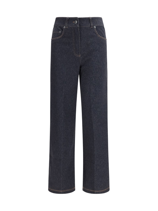 Max Mara Pure Ribes Pants - Blue Marino