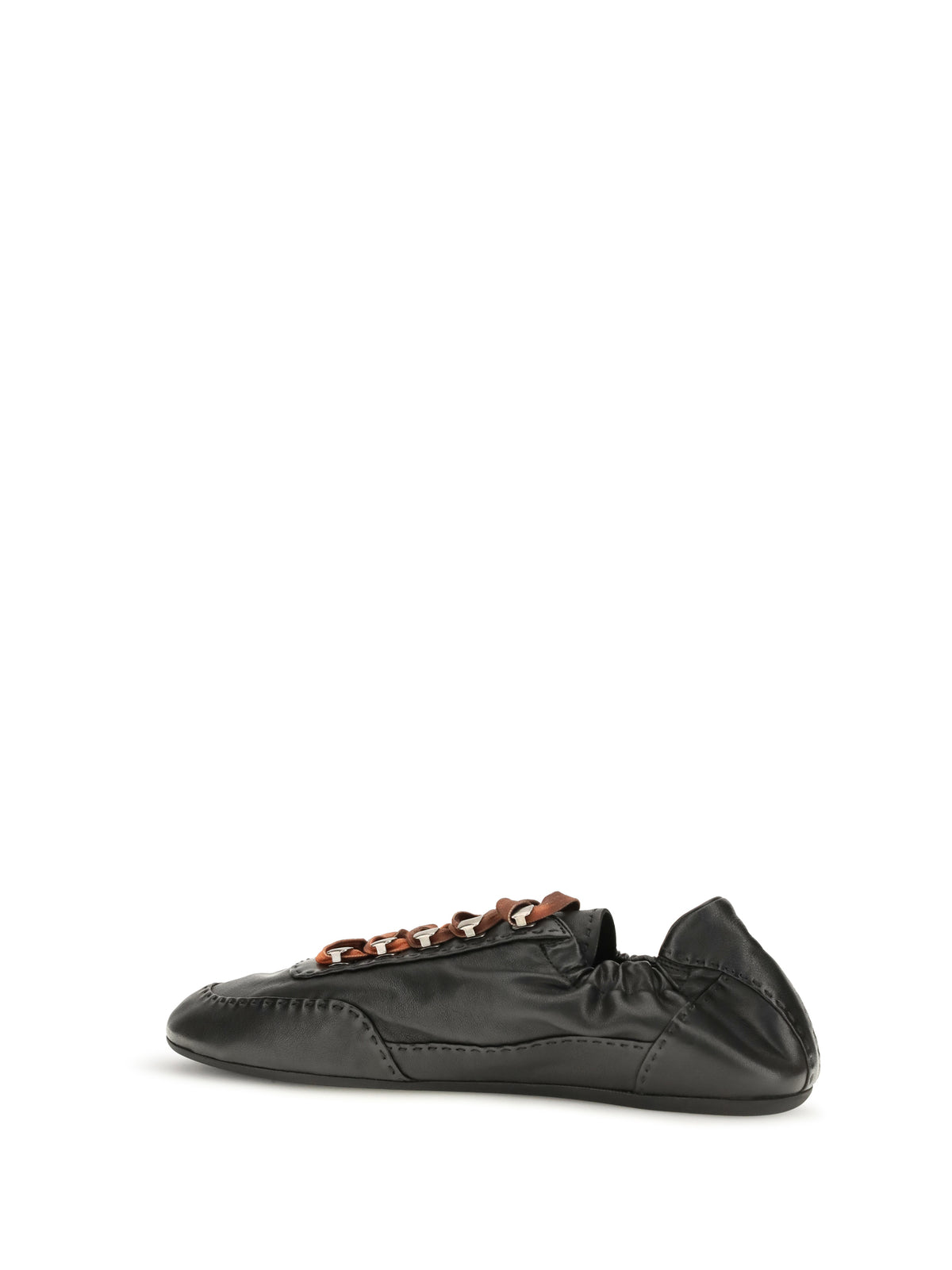Prada Collapse aged nappa leather Sneakers - Black