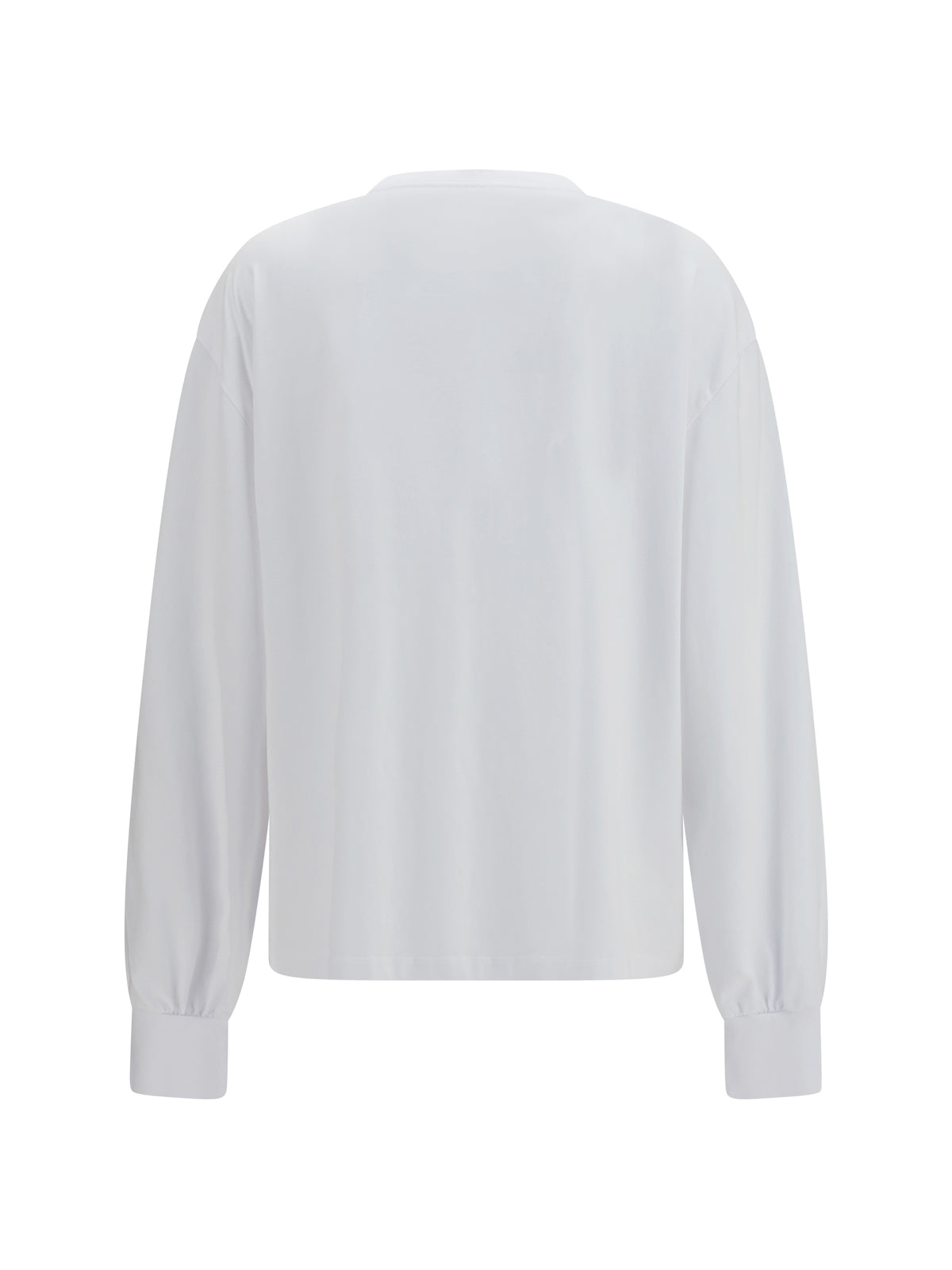 Ganni Strawberry long-sleeve cotton T-shirt - Bright White