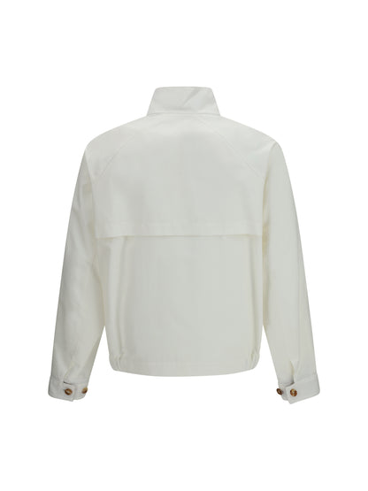 Brunello Cucinelli Windproof zip Jacket - Off White+Panama+Spago