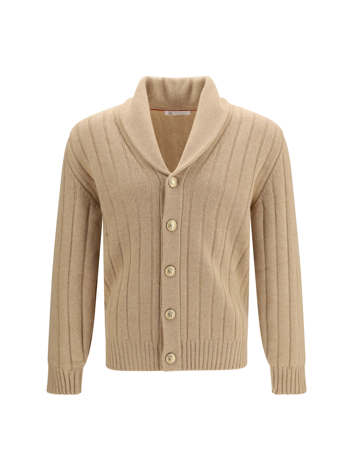 Brunello Cucinelli Ribbed cashmere Cardigan - Camel