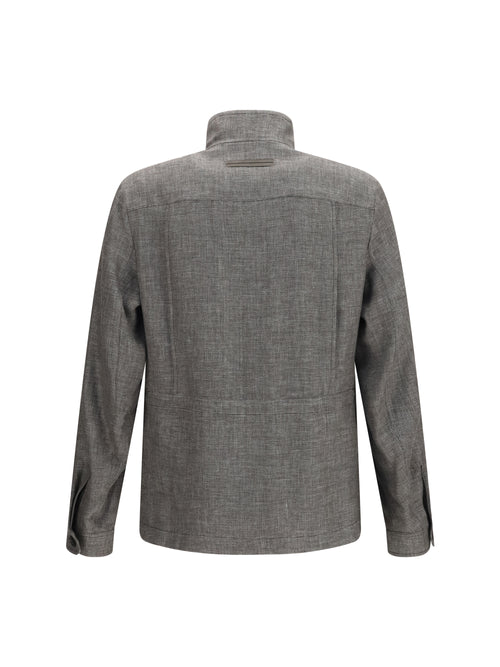 Zegna High-collar Shirt Jacket - 001