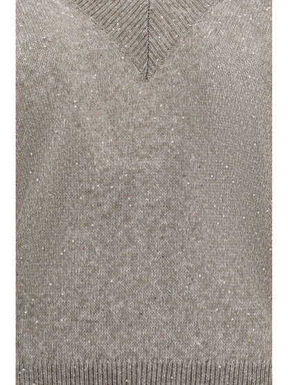 BRUNELLO CUCINELLI Sparkling linen T-shirt