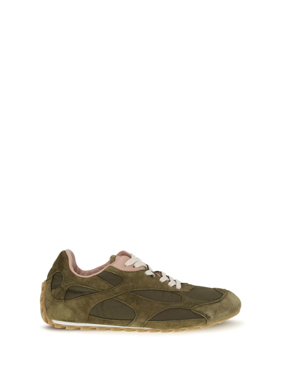 Bottega Veneta Orbit Flash Sneakers - Olive Oil/Terra Pink