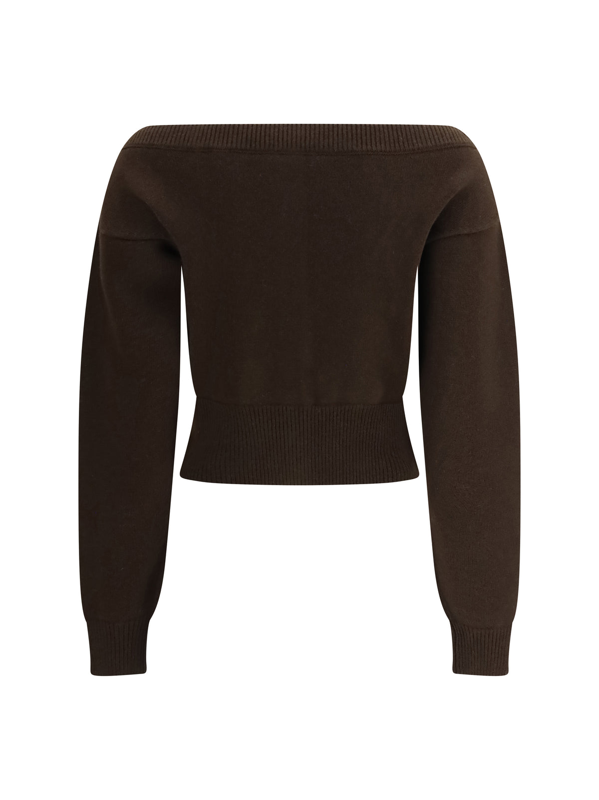 Tom Ford Soft cashmere open-neck shrunken Cardigan - Chocolate Torte