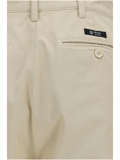 Prada Straight-leg cotton Pants - Sand