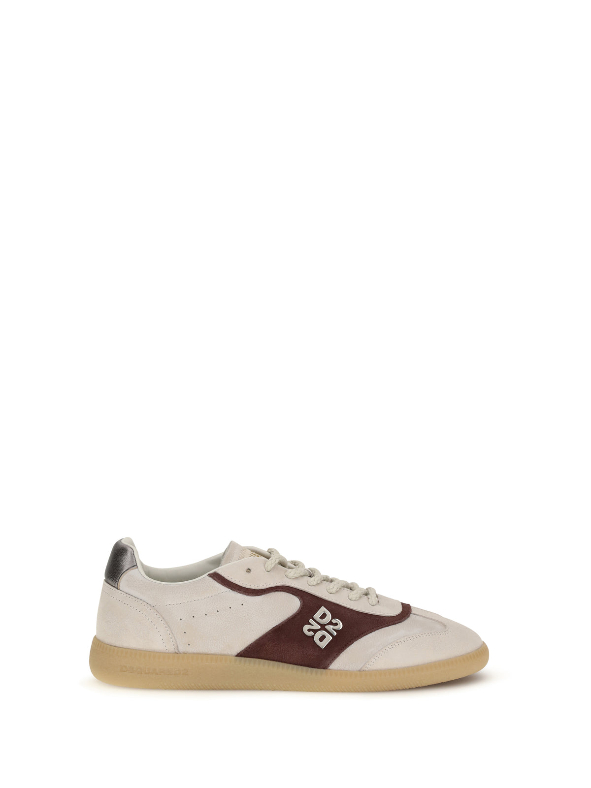 Dsquared2 Leather Sneakers - Bianco+Rosso
