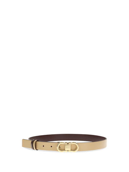 FERRAGAMO Adjustable and reversible Gancini leather Belt