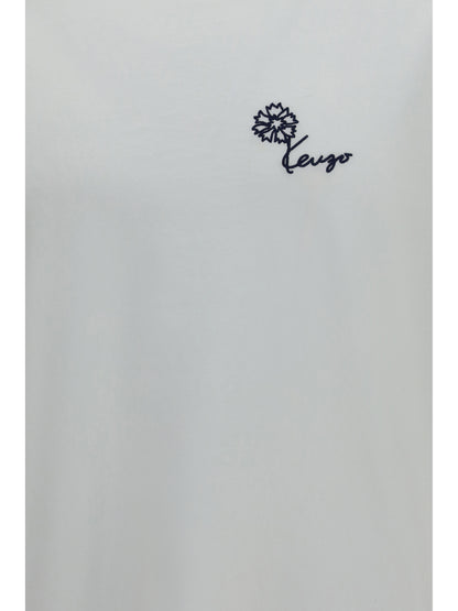 KENZO Kenzo Tulip embroidered cotton T-shirt