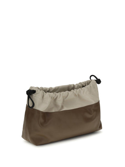 Pierre Hardy Twin Clutch Bag - Camel-Offwhite