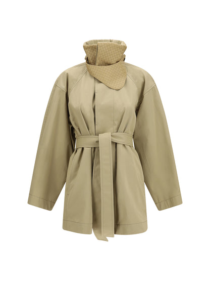 Bottega Veneta Cotton Trench Coat - Sahara