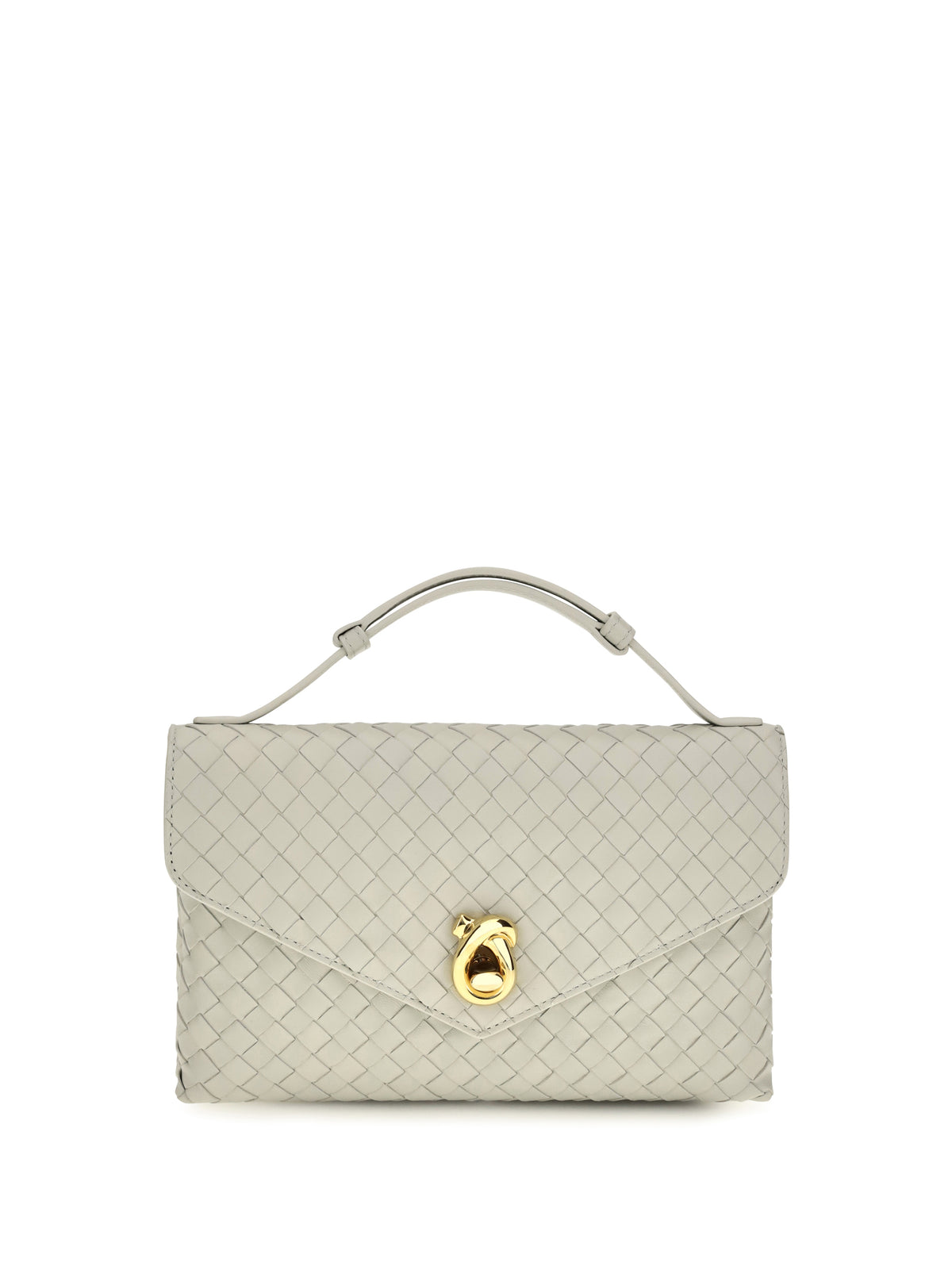 Bottega Veneta Knot Lock Shoulder Bag - Silica Grey-Mb