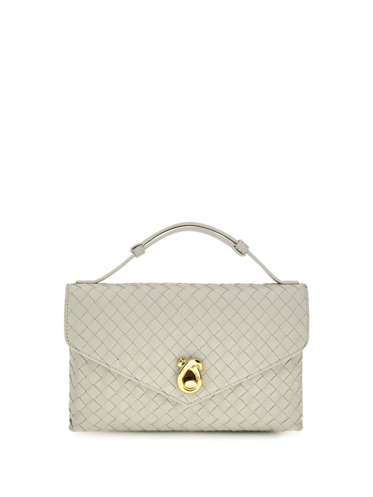 Bottega Veneta Knot Lock Shoulder Bag - Silica Grey-Mb