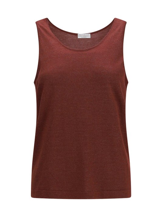 BRUNELLO CUCINELLI Luminous knit Tank Top