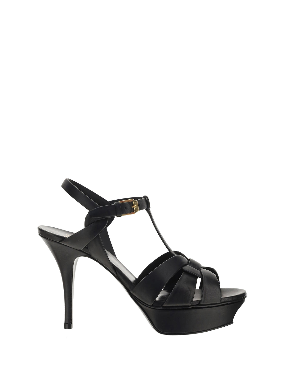 Saint Laurent Leather platform Sandals - Black