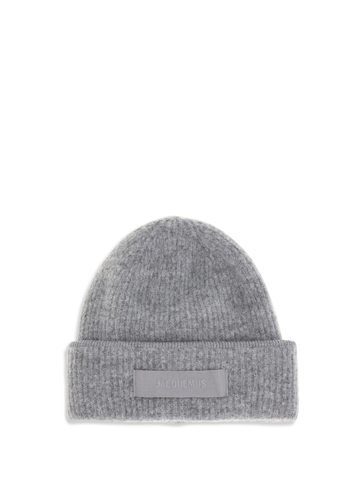 Jacquemus Gros Grain Ribbed Beanie - Dark Grey