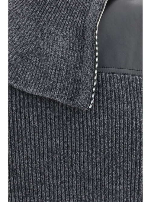 Bottega Veneta Ribbed wool Sweater - Dark Grey Melange