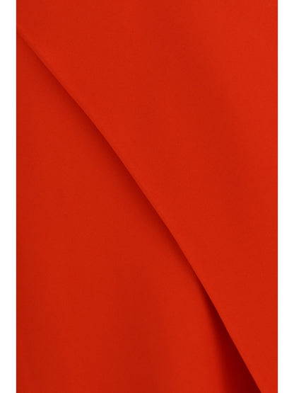 Balenciaga Draped silk midi Dress - Sunset Red