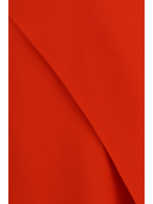 Balenciaga Draped silk midi Dress - Sunset Red