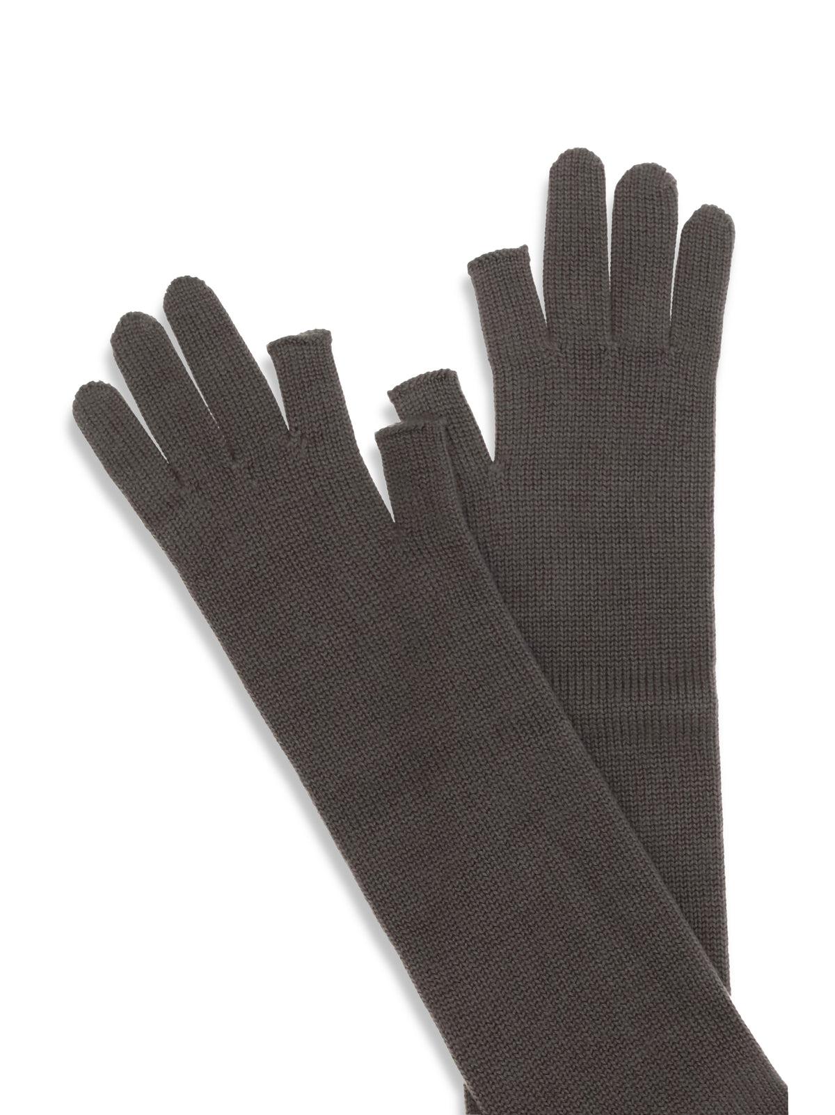 Rick Owens Long fingerless wool Gloves - Drkdust