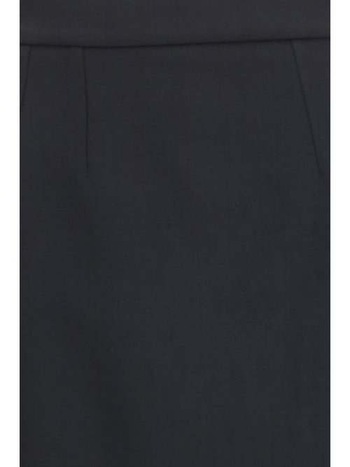 Dolce & Gabbana Stretch wool pencil Skirt - Black