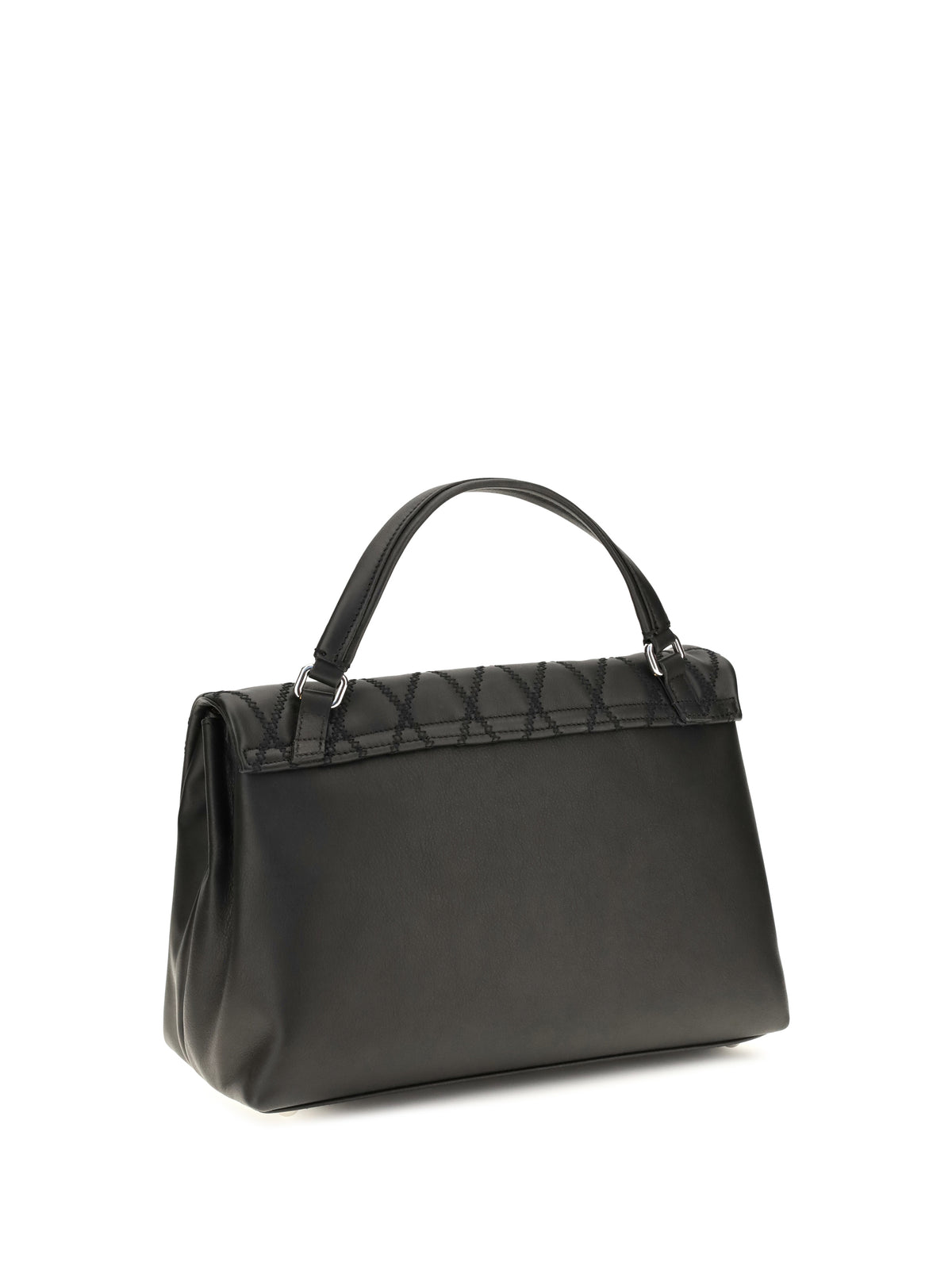 Zanellato Postina Tramè leather Top Handle Bag - Black Riso Venere